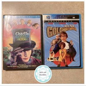 👛 2 DVD’s- Charlie & Chocolate Factory & Goldmember
